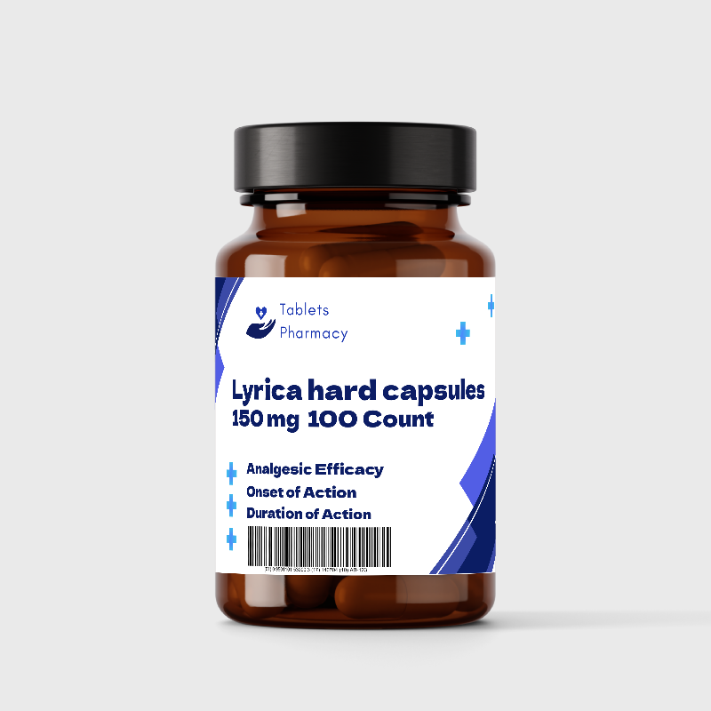 Lyrica 150 mg hard capsules 100 Count label with dosage, warnings, and barcode