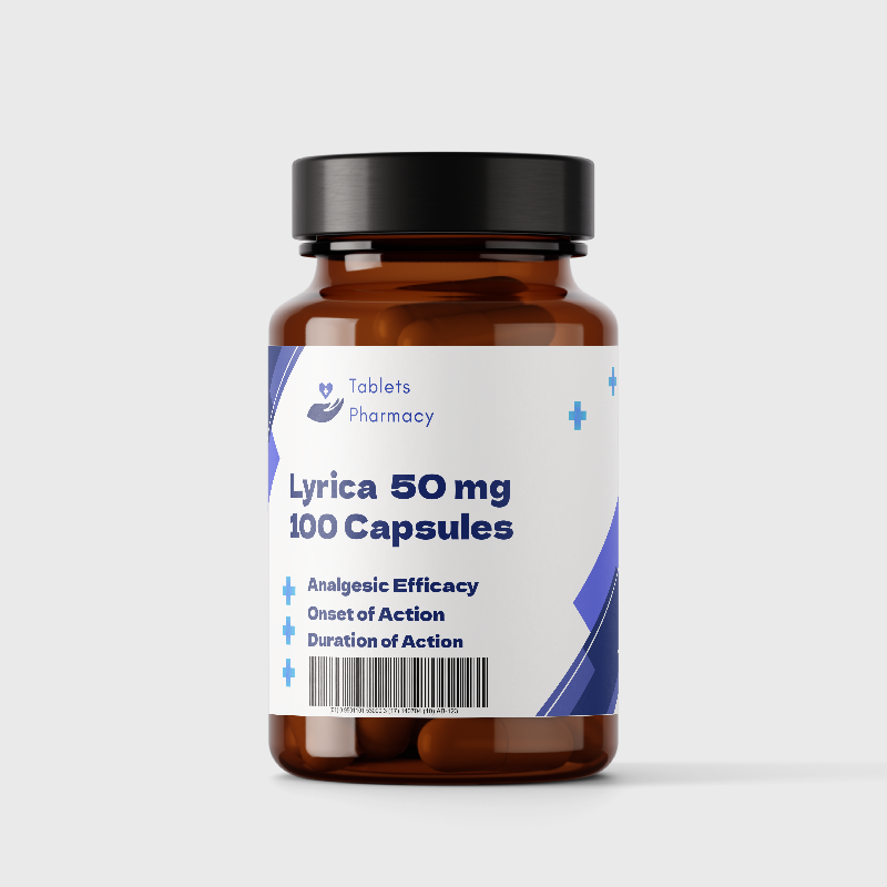 Lyrica 50mg Capsules label ,dosage, barcode, information